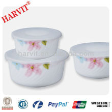 Heat Resistant Opal Glass Storage 3PC Bowl Set